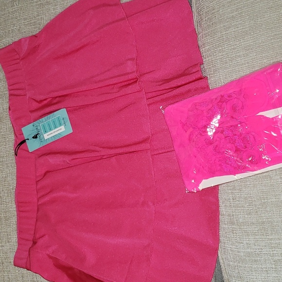 *Womens Pleated Mini Skirt Pink Sz XXL* ** - Picture 4 of 9
